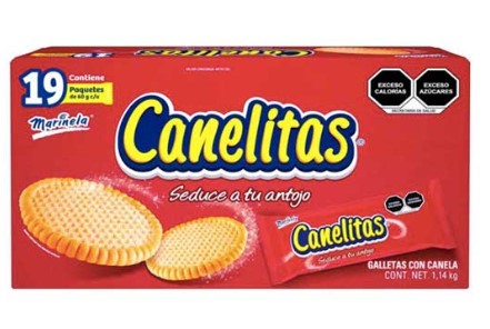 Marinela Canelitas cookies Caja 19oz