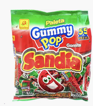 De La Rosa Spicy Gummy Pop Watermelon 1/55