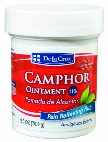 De La Cruz  Pomada Alcanfor (Camphor Ointment Pain Relieving Rub) 2.5oz