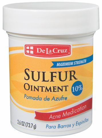 De La Cruz  Pomada de Azufre (Sulfur Ointment for Acne) 2.6oz
