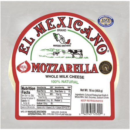 El Mexicano Queso Mozzarella 12/16