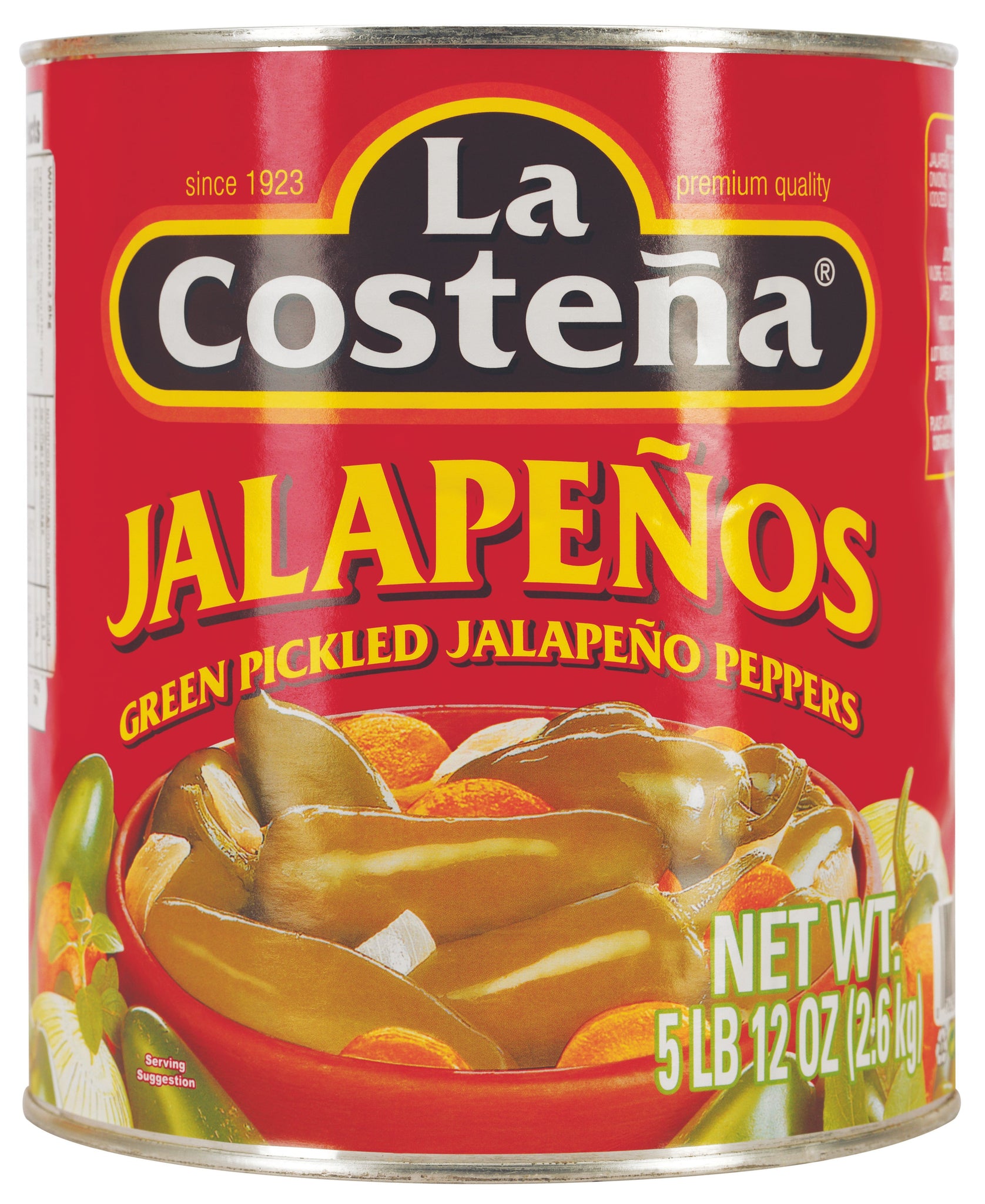 La Costena Whole Jalapeno 6/108  (6/5LB 11.7oz)