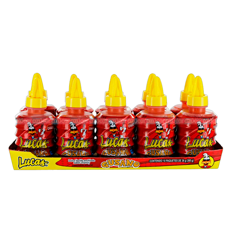 Lucas Gusano Chamoy 1 display 10 pieces