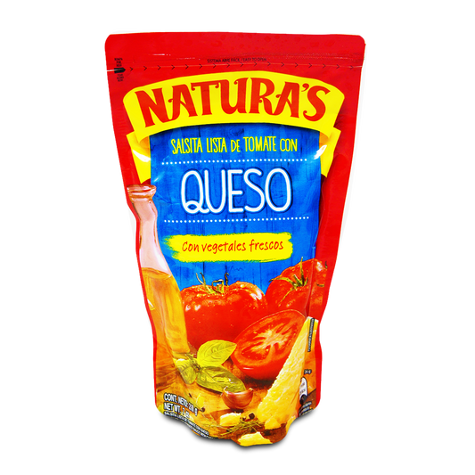 Naturas Salsa Con Queso (Tomato Sauce Cheese with Vegetables) 6/8oz display