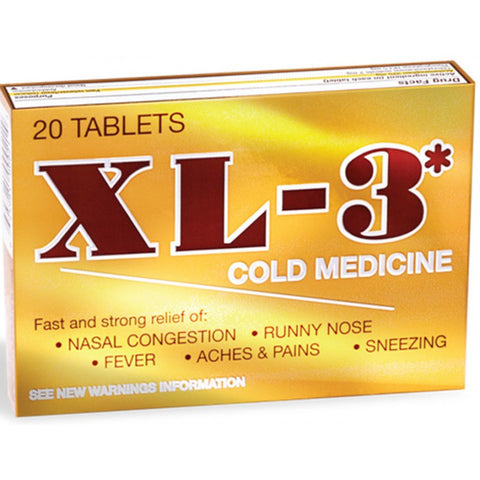 XL-3 Cold Medicine 20 Tab (Amarillo / Yellow)