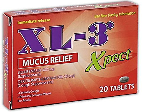 XL-3 Xpect Mucus Relief 20tab (red / rojo)