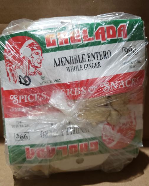 Chulada Ajenjible Entero (Whole Ginger) 12pk