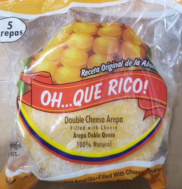 (F) Oh Que Rico Arepa Amarilla Queso 1 case with 12 packs