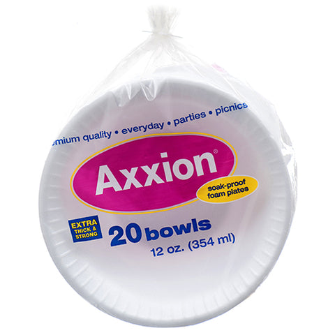 AXXION-Foam Bowl 12oz 48/20 (960 total bowls)