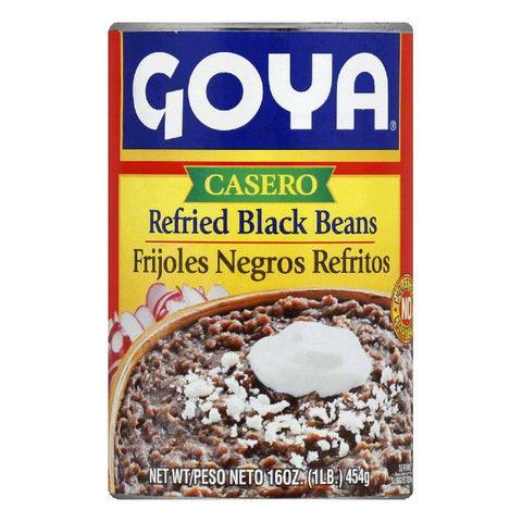 2904-Goya Refried Black Beans Casero 12/16oz