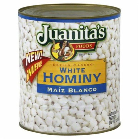 Juanita White Hominy 6/108oz Azul / Blue