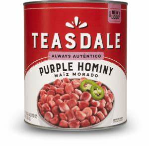 Teasdale Hominy Morado (Indian Purple Corn) 6/108 oz